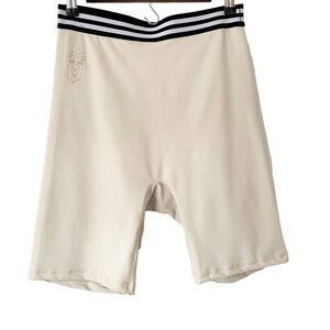Kumana Nude Cream 8" Elastic Waist Lightweight Athletic Shorts XL